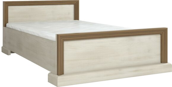 Beige Wooden Bed Frame 160x200 Textile Upholstered Bed Bed Double Bed Furniture