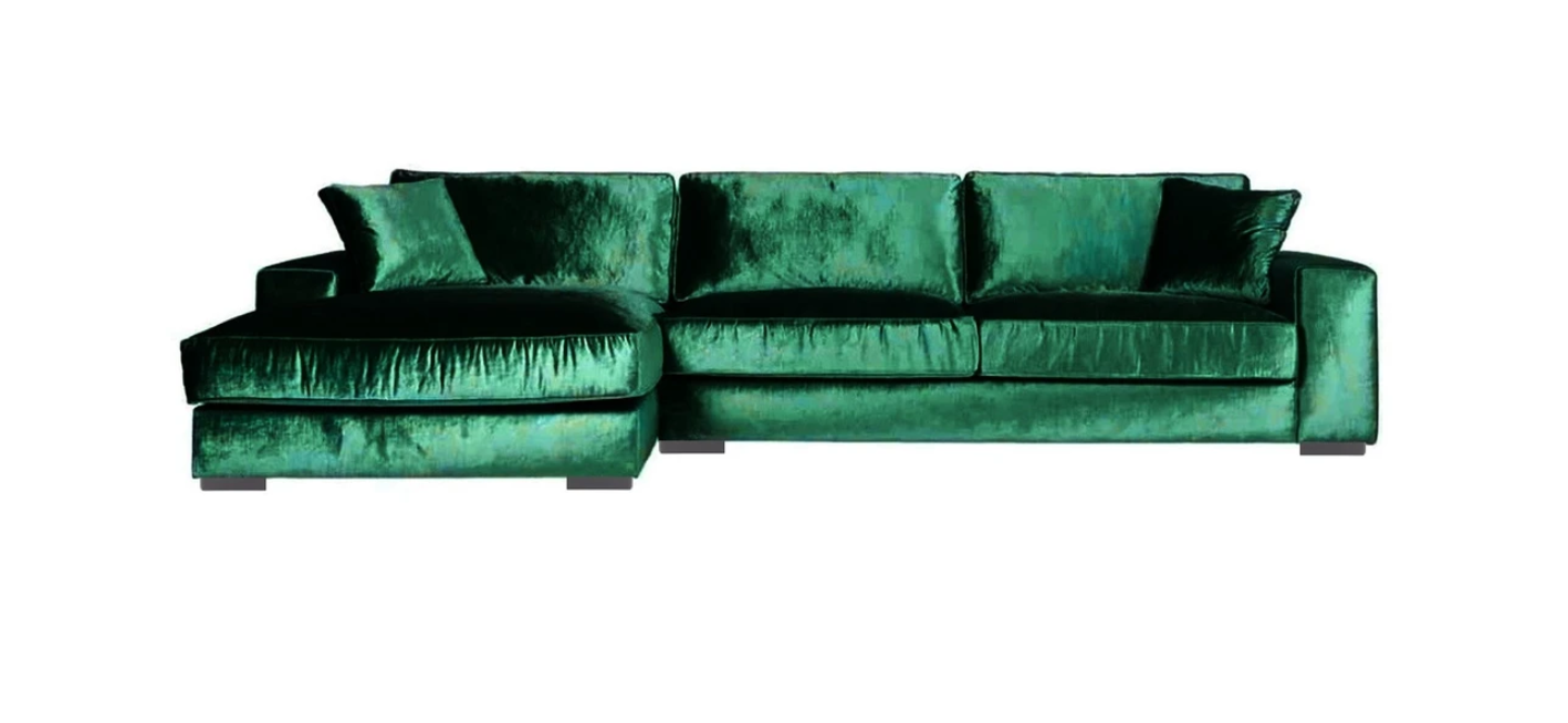 Corner Sofa Sofas Italian Furniture Fabric Living Room Couches Upholstery Sofa Green New