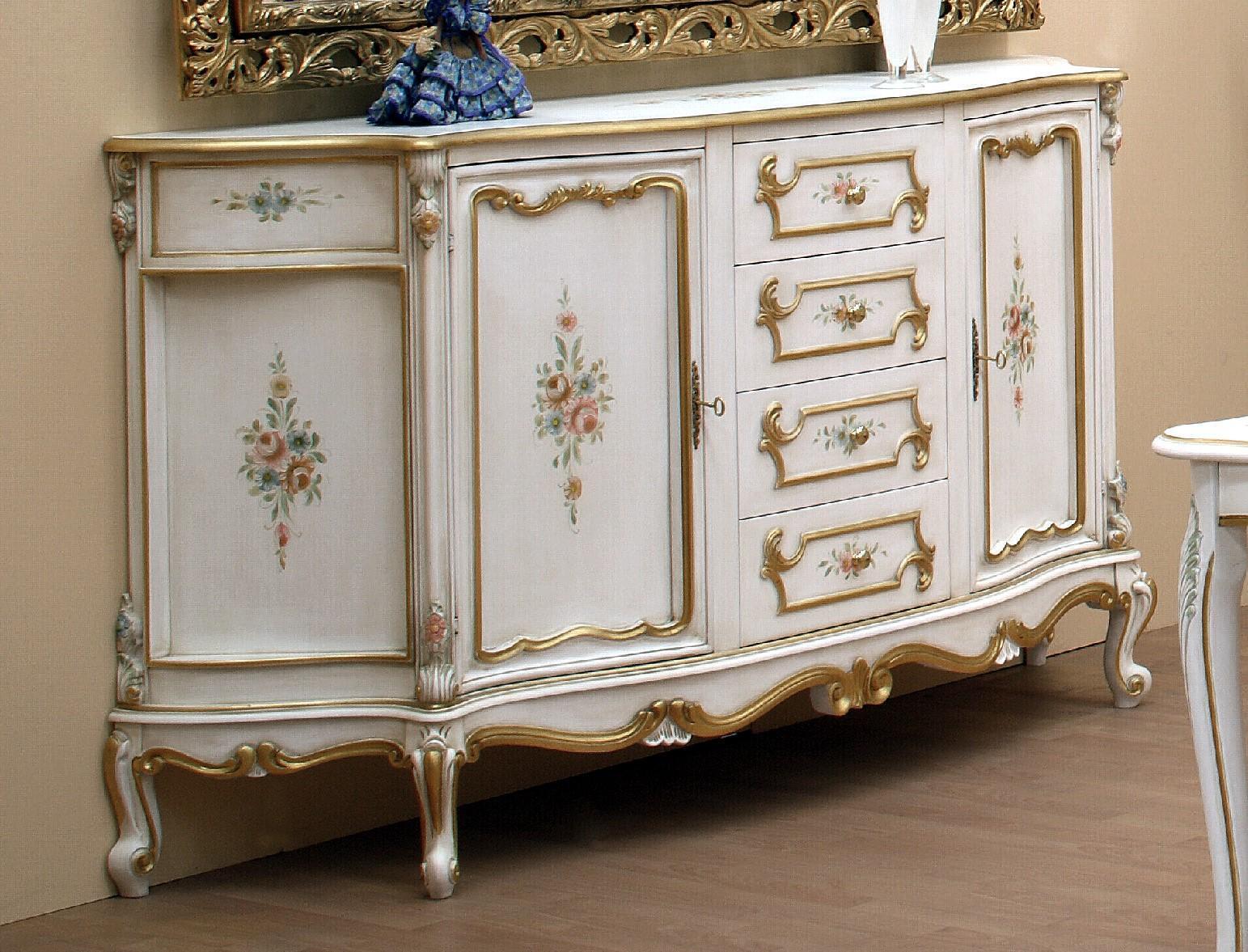 Chest of drawers Classic cupboard Solid wood furniture Sideboard Italian furnishings