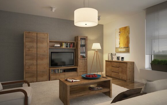 Living Room Furniture Set Design Living Room Sideboard Wall Shelf Chest of Drawers 5pcs.