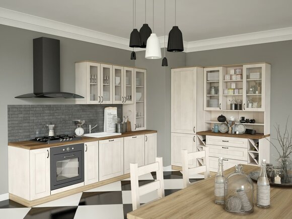 Classic Kitchen Compact Kitchen Tall Cabinet Wall Cabinet Made to Measure