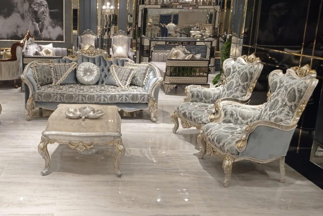 Sofa Set 3+1+1 Seater Luxury Sofa Armchair Fabric Group Living Room Set