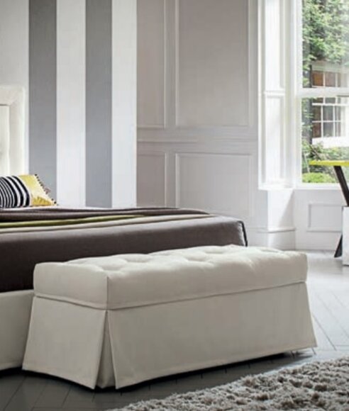 Luxury Country Style Stool Furniture Upholstered Stool Design Seat Bench Footstool