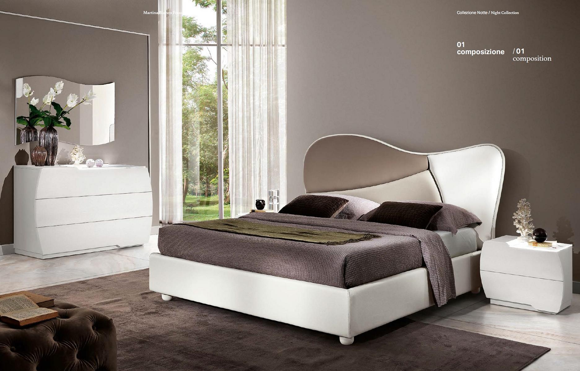 Luxury Double Bedsteads Bed White Double Bed Leather Wood Modern Design New