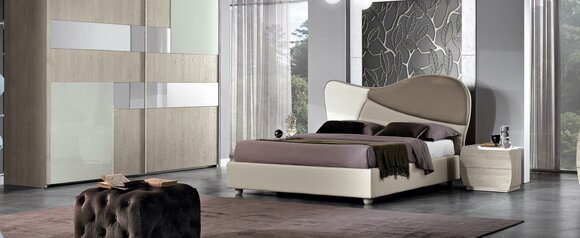 Design Luxury Double Hotel Beds Bedroom Modern Wood Furniture Bed Upholstery New