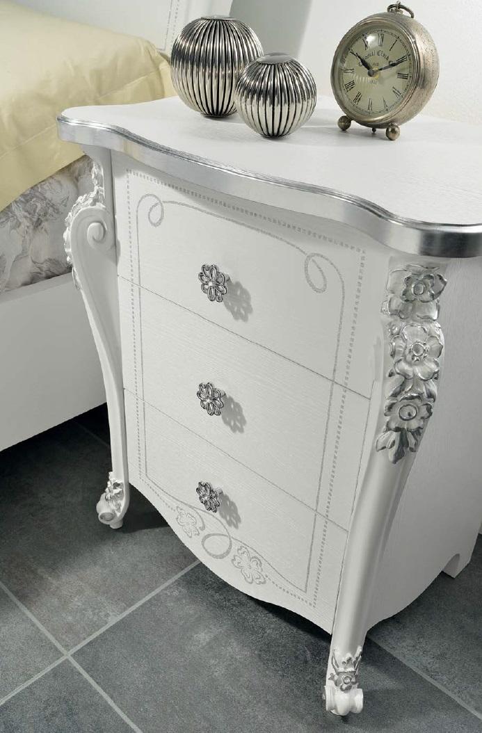 Bedside Table White Style Luxury Furniture Bedside Tables Wood Bedroom Italian New