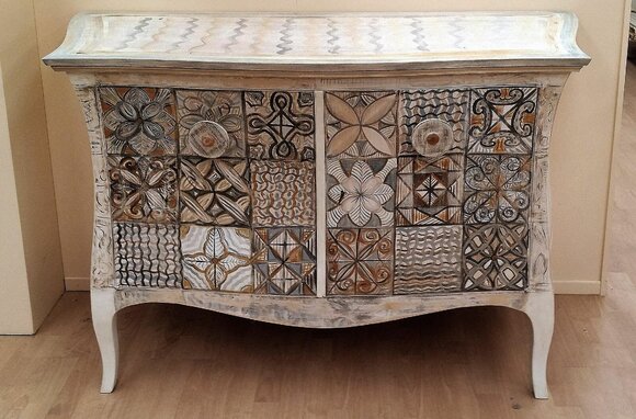Dresser style chest of drawers cabinet modern living room Art Deco collection