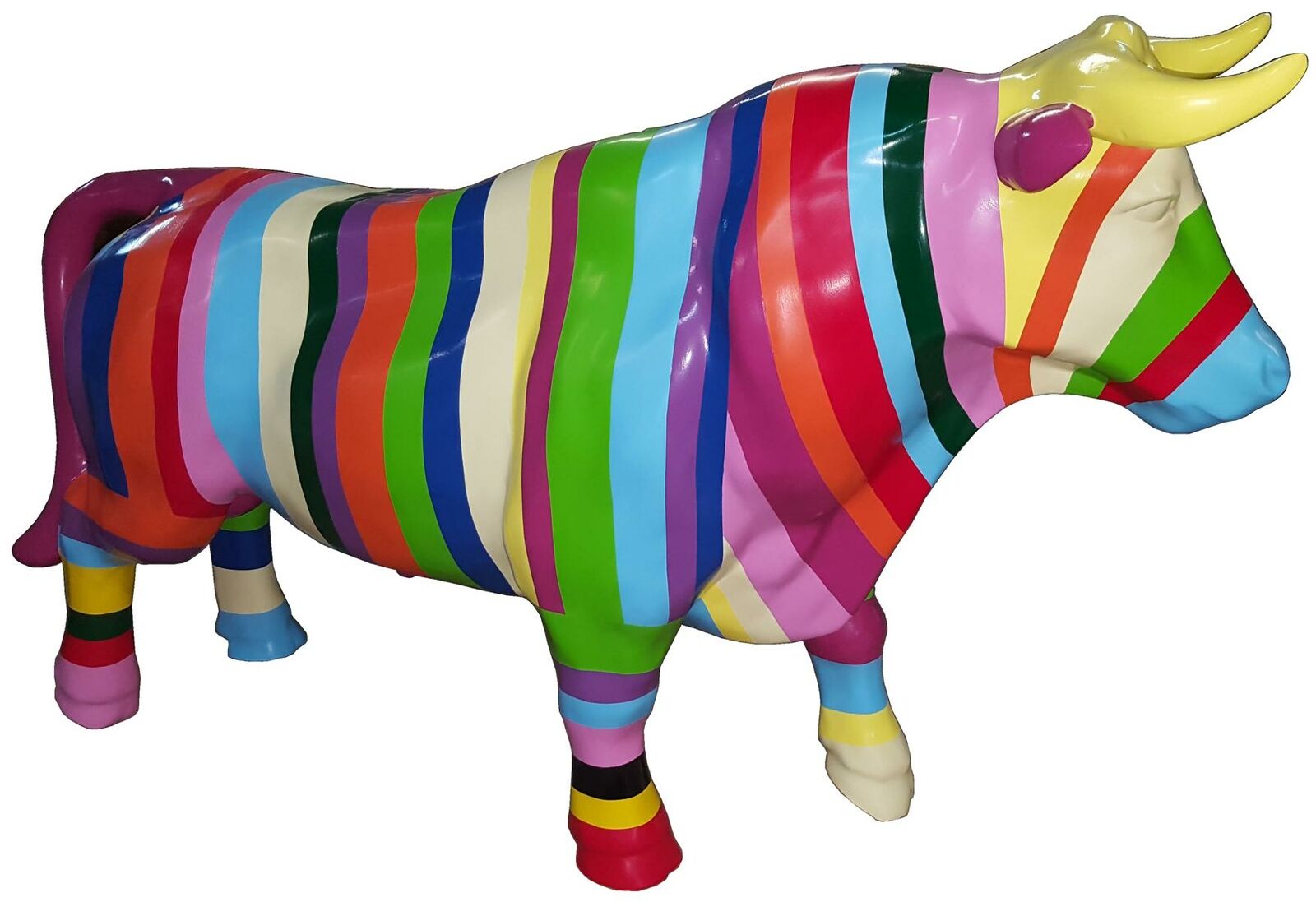 Abstract figure cow design loft colorful sculpture figures handmade decoration
