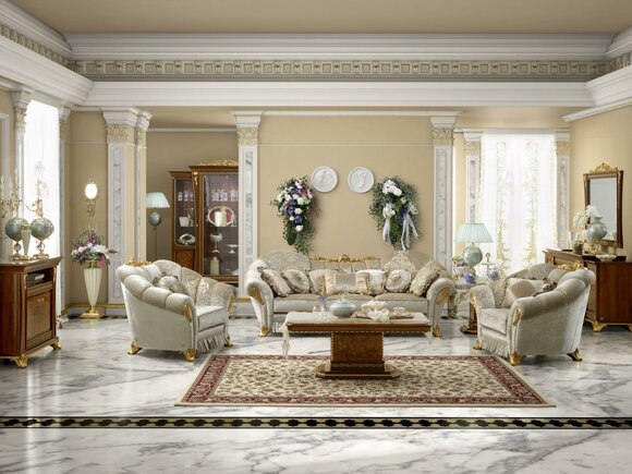 Living room fabric couch sofa set 3+1+1 seater sofa seat upholstery Italy