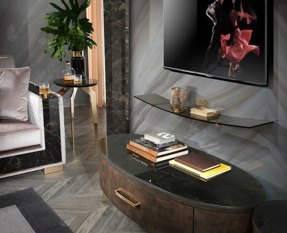 Modern living wall living room wall shelf sideboard RTV shelf walls cabinet 2 parts.