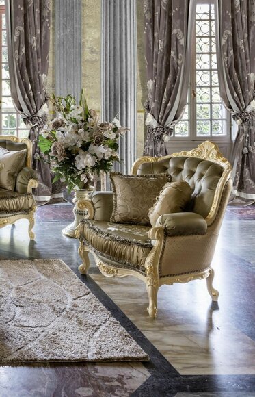 Design sofas upholstery couches textile Relax Art Deco two-seater New sofa 2 seater