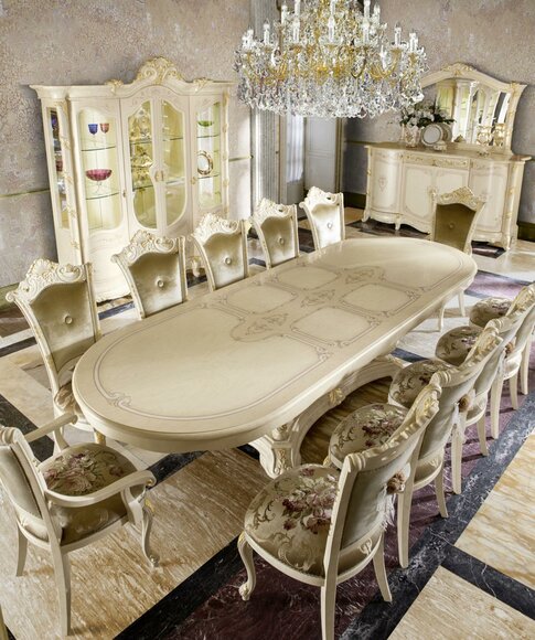 Dining room set dining group wood table complete set dining table 12 chairs 13 pieces