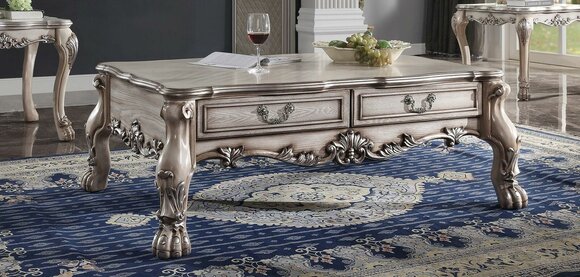 Coffee table end table wood sofa living room table baroque designer classic