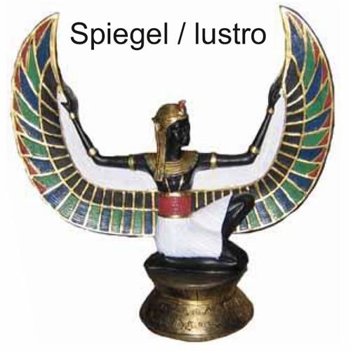 Sculpture Egypt Goddess Maat Mirror Stand Figures Sculptures Figure New 35 cm