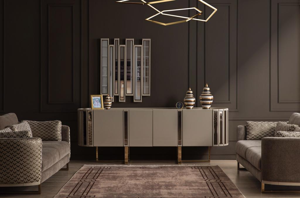 Sideboard Mirror Chest of drawers Chests of drawers Designer Luxury Cabinets Wood Modern