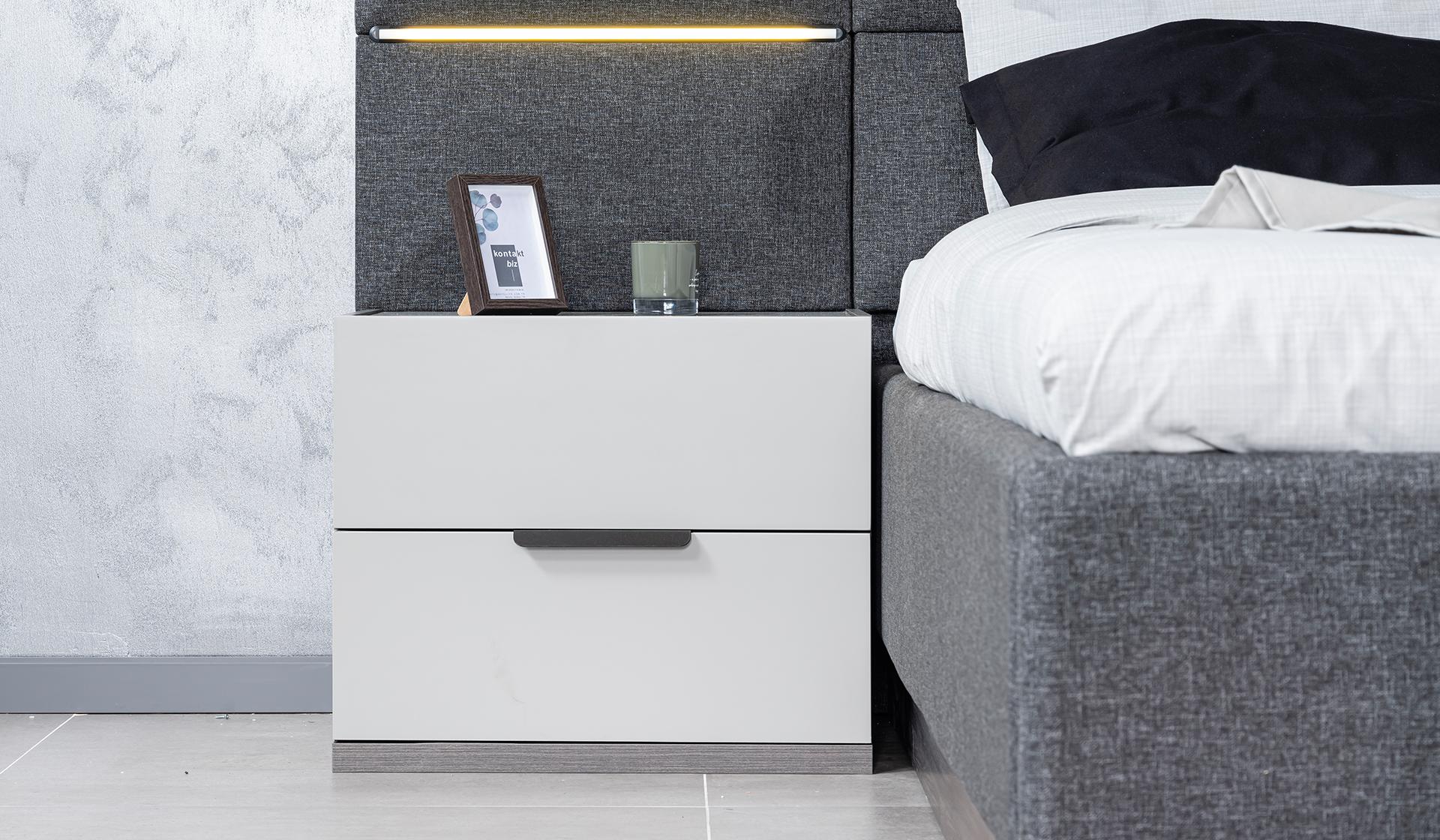Luxury Bedside Table Old White 2x Bedside Tables Set Wood Console jvmoebel 61x45x52cm