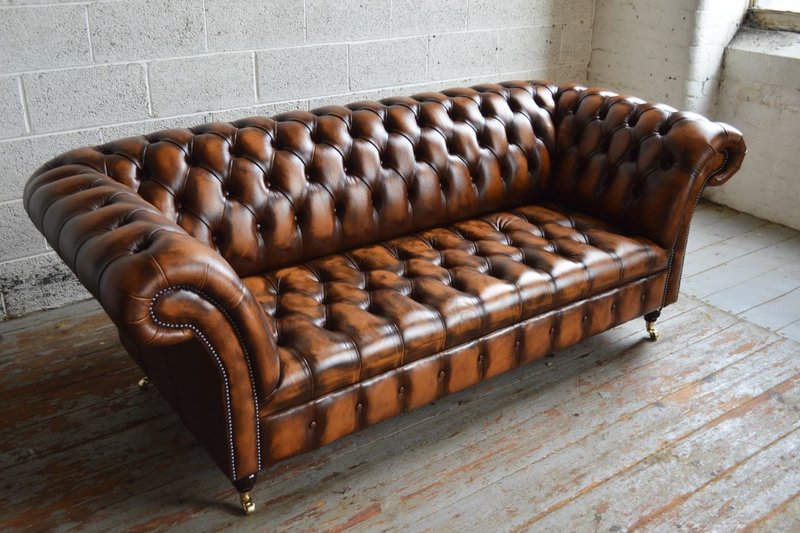 Chesterfield Design Luxury Upholstery Sofa Couch Seat Set Leather Textile New #268