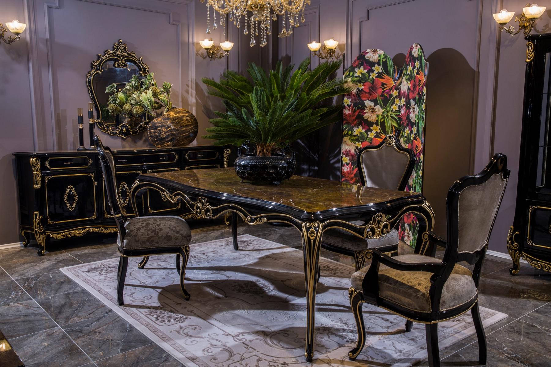 Design Dining Room Set Wooden Furniture 4x Chair Table Dresser New 6tlg