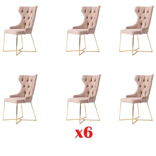 Restaurant Industry 6x Design Chairs Seat Upholstery Set Chesterfield