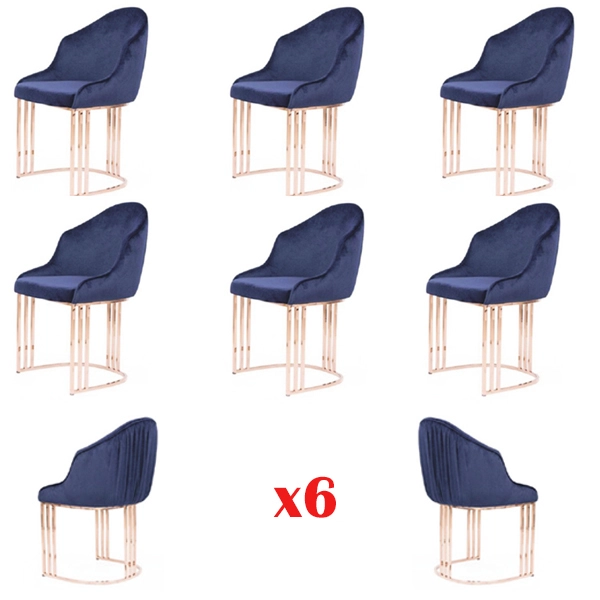 Chairs Set Group Set 6x Group Armchair Chair Upholstery Textile