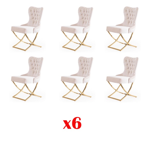 Set Chairs 6x Upholstery Design Lounge Seat Lehn Group Furniture Chairs