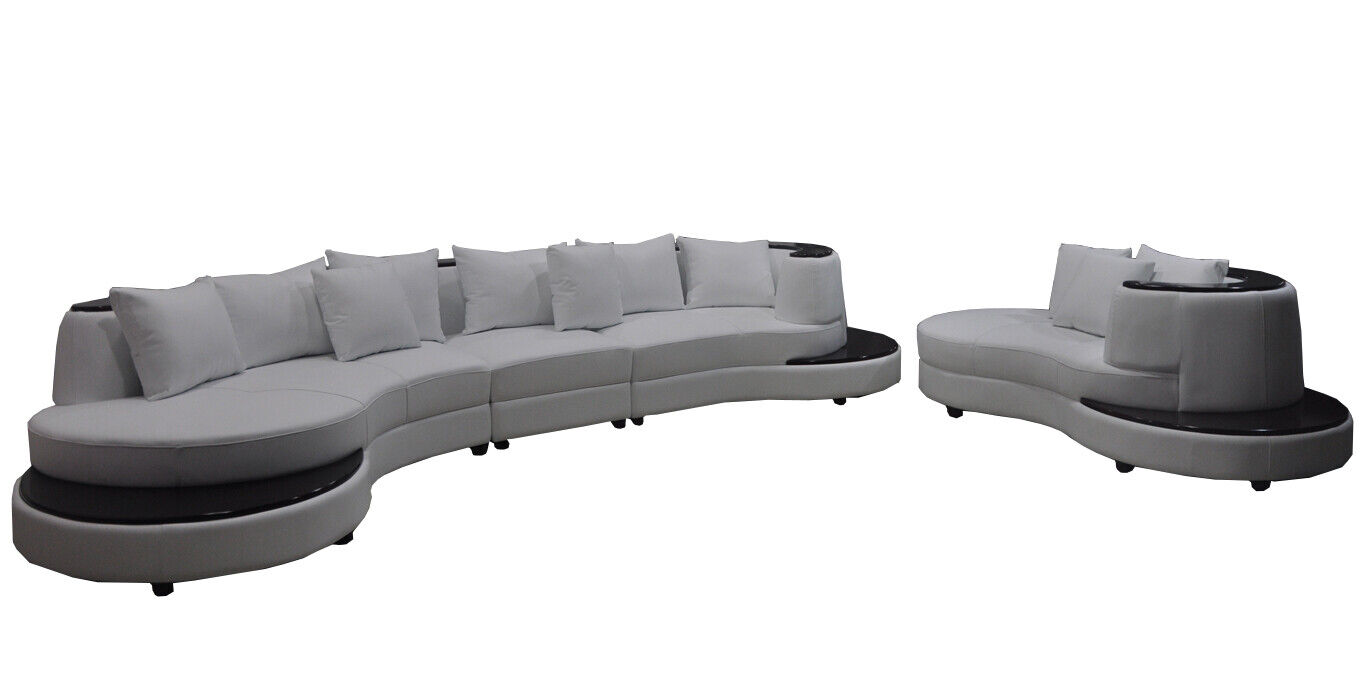Living design couch round corner sofa upholstery round seating set room landscape USB