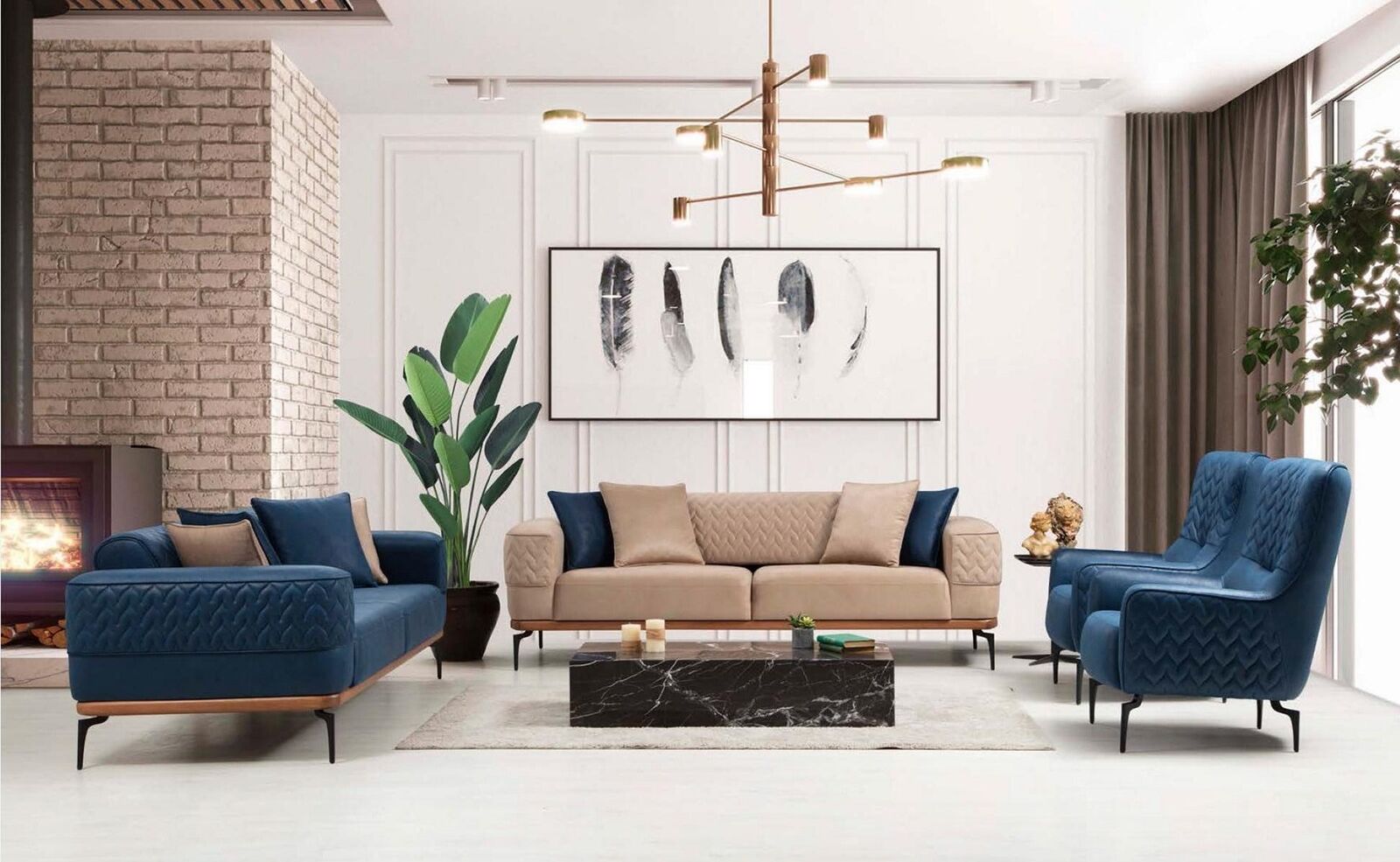 Sofa set complete couch set 331 seat armchair sofa couches furniture set new
