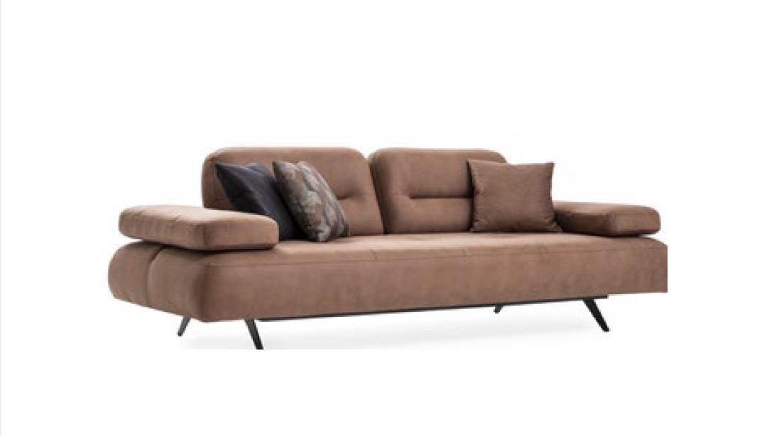 Design 3 seater sofa brown couch upholstery big luxury couches sofas textile seat new