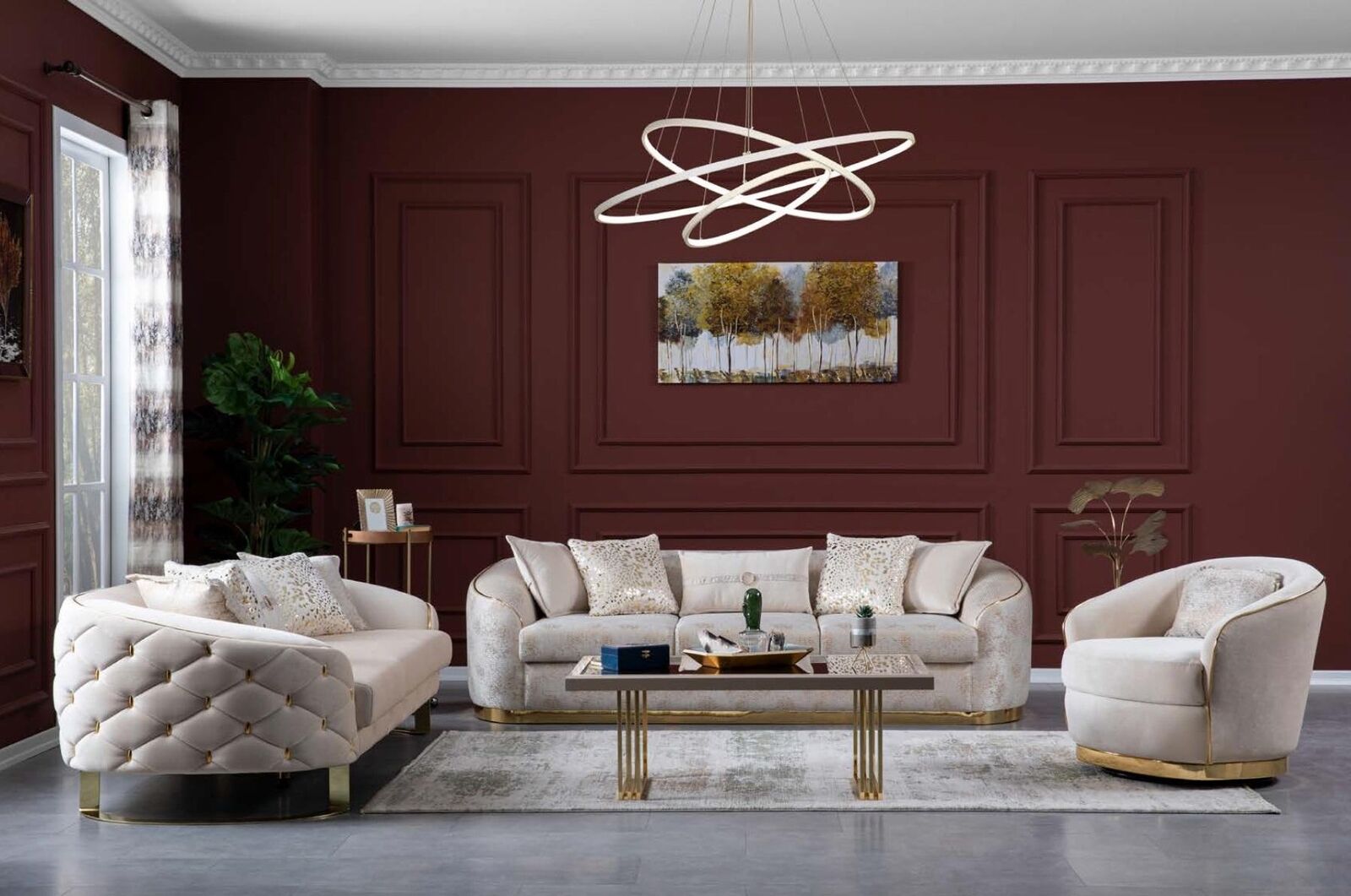 Luxury hotel furniture sofa set couch set upholstery furniture 3 pieces.