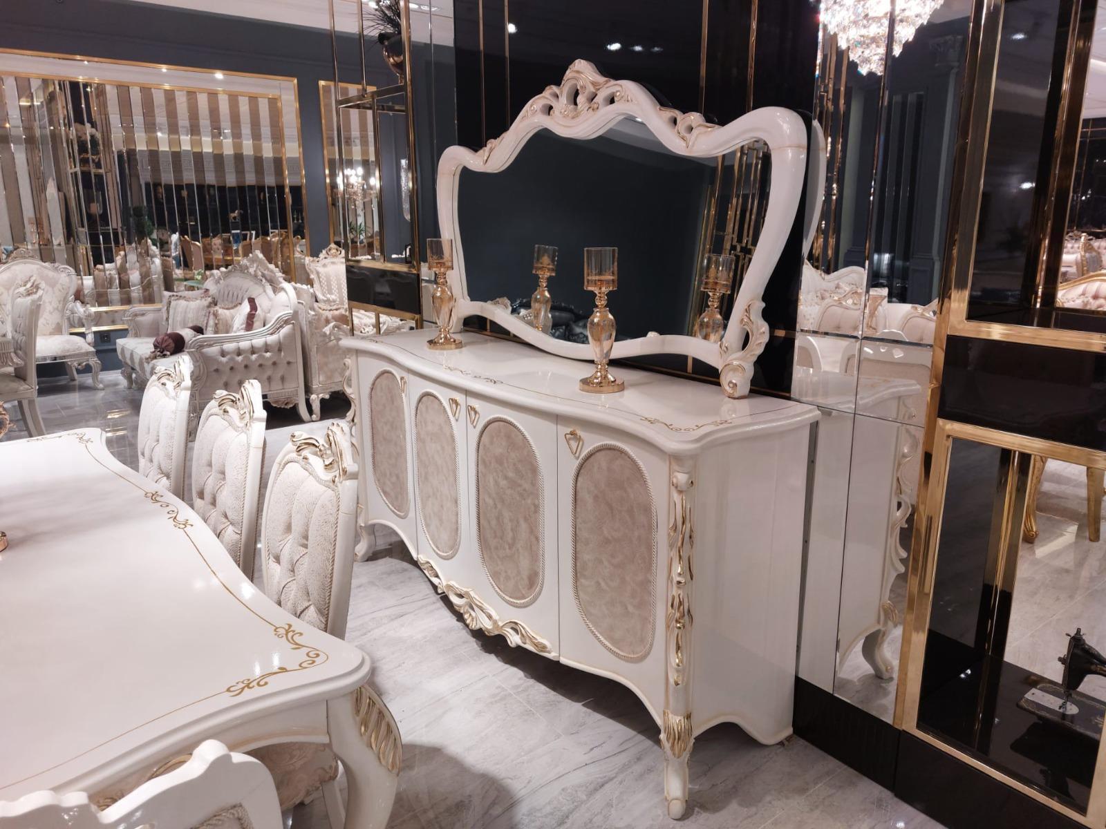 Luxury Furniture Living Room Sideboard With Mirror Design Console Sideboard Wood