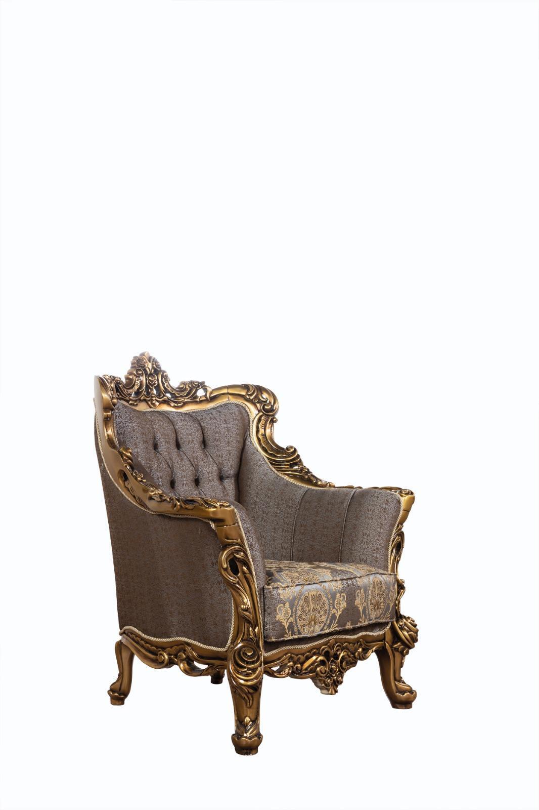 Luxury chair armchair baroque rococo furniture living room throne