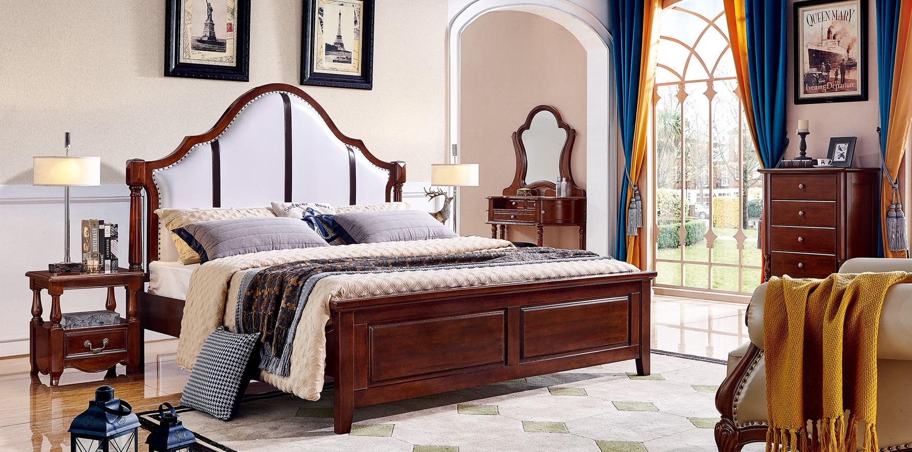 Bedroom Beds Double Bed Frame Wood Double Bed Upholstery Bed