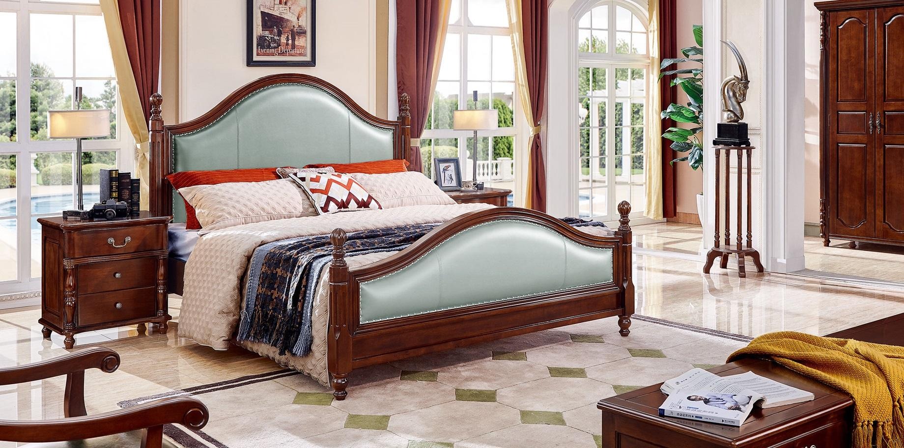 Bed Double Bed Wooden Bed Furniture Solid Wood Bedroom Wooden Beds