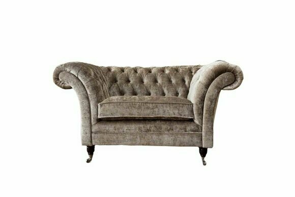 Design Chesterfield armchair 1 seater couch upholstery luxury textile sofas