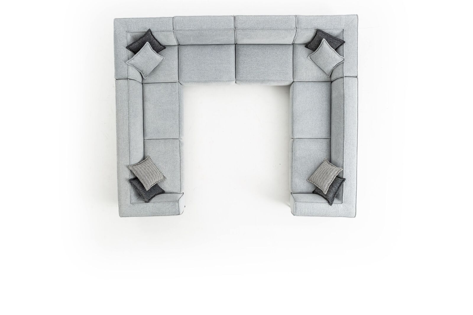 Living Room Corner Sofa U Shape Luxury Modern Design Gray Big Sofa Home Landscape