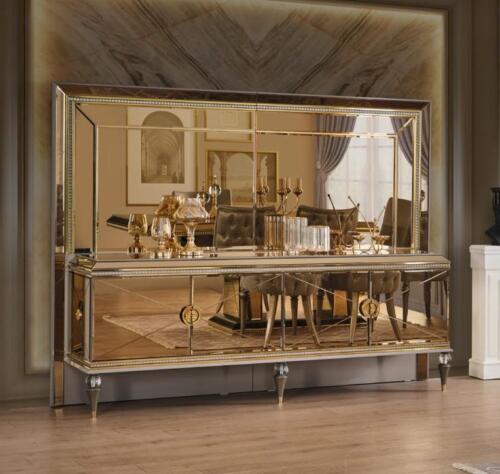 Sideboard dresser dressers luxury wood gold living room dresser mirror