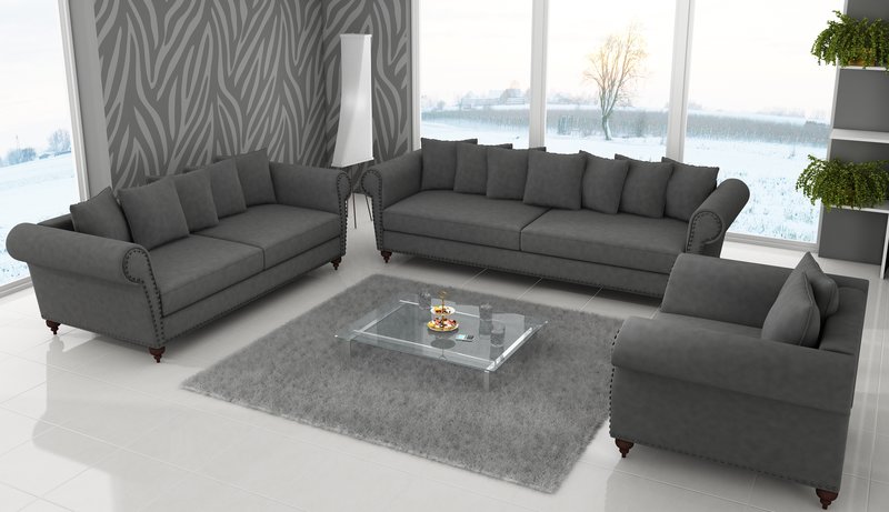 Chesterfield Sofagarnitur 5+4+1 Sofa Couch Polster Sitzer Big XXL Garnitur Neu