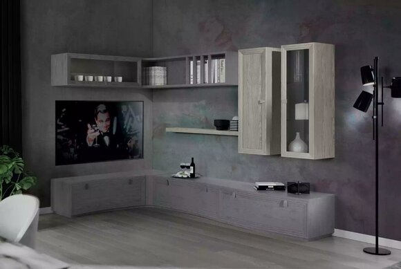 Wall unit TV corner wall living room set home furniture modern living room