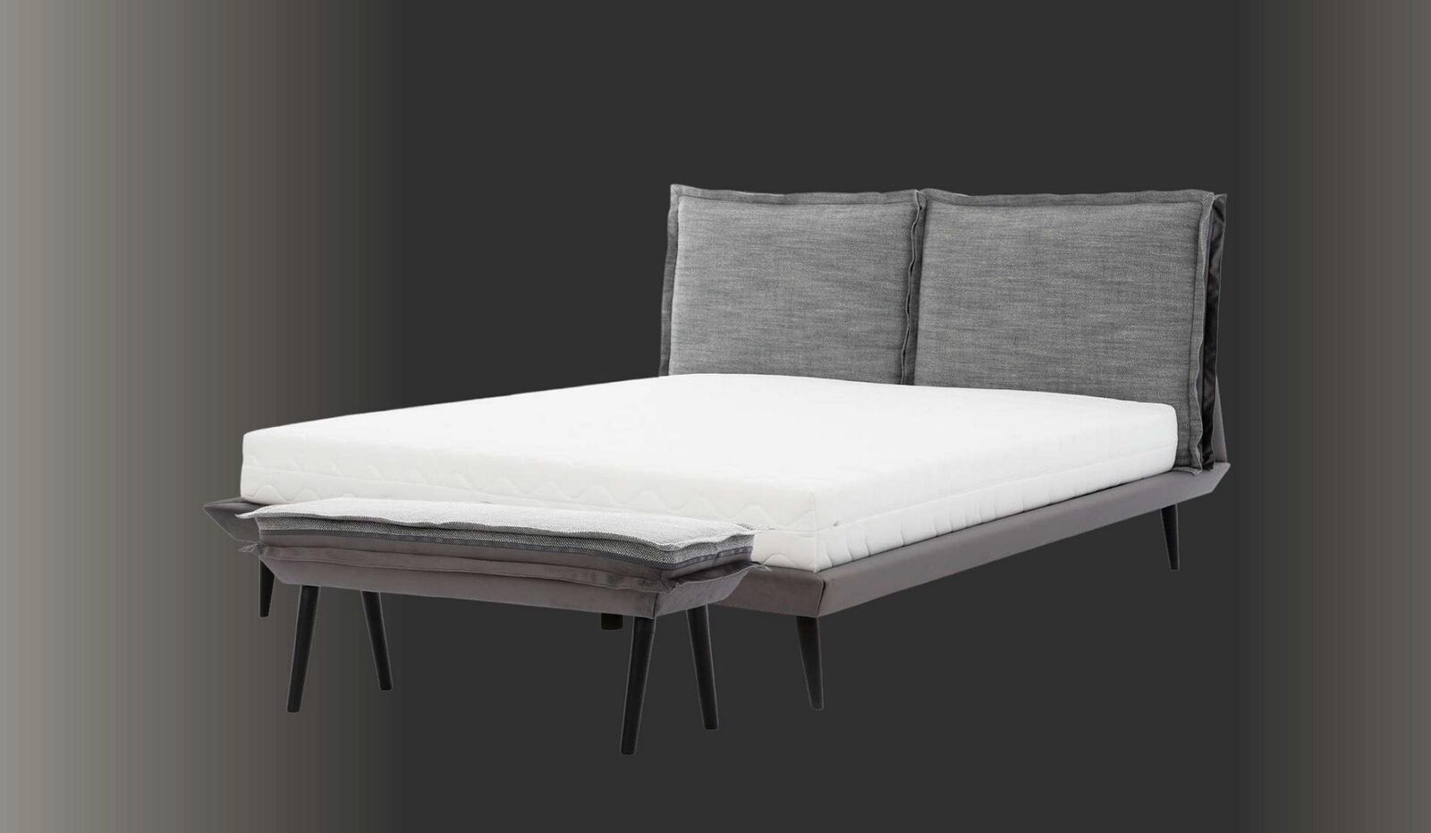 Bed Grey Beautiful Design Modern Luxury Beds Bedroom Elegant Furniture New