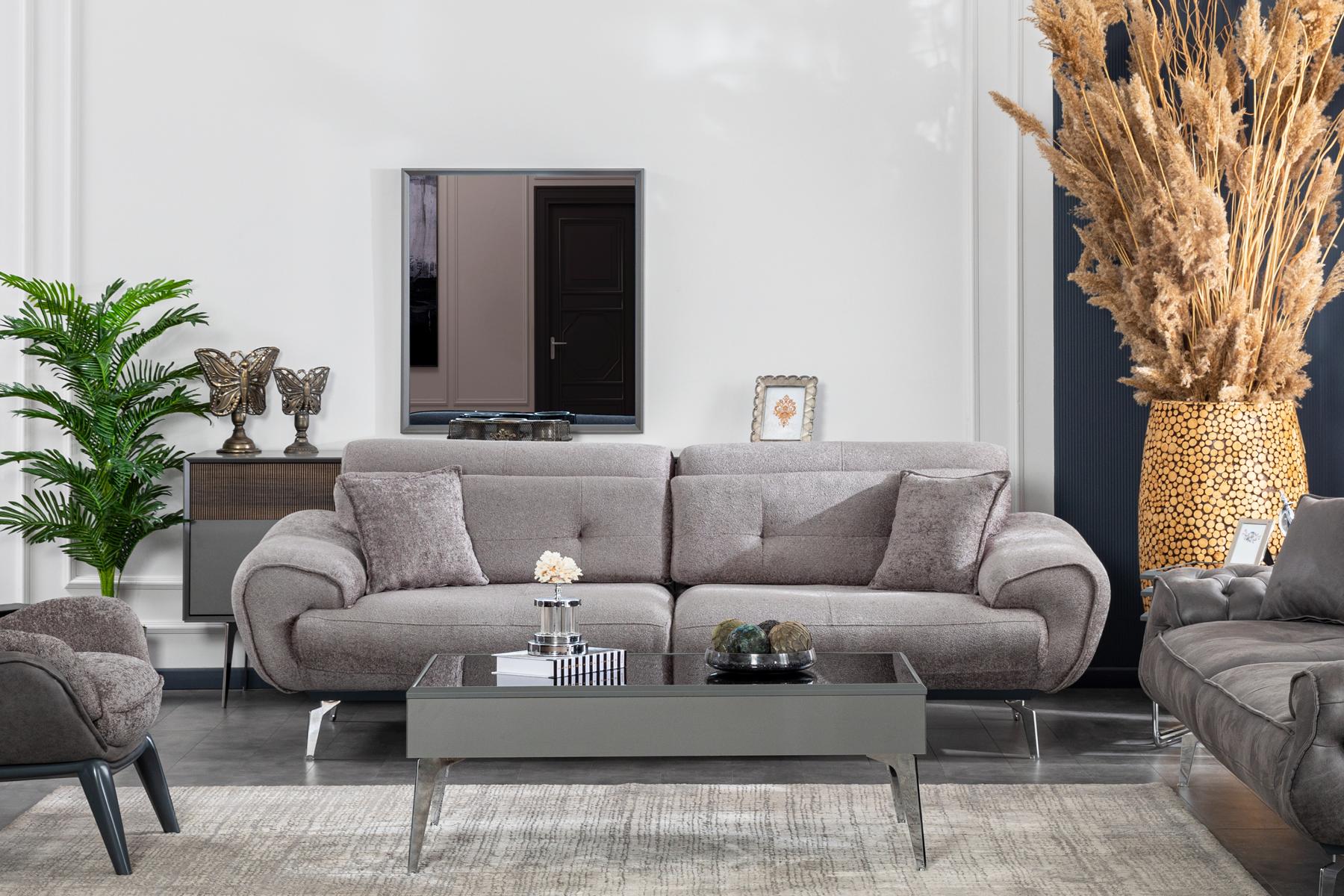 Italian Style Furniture Living Room Luxury Sofa Design Couch Three Seater