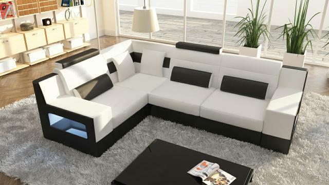 Corner sofa set textile fabric leather sofas living area sofa + USB upholstery corner