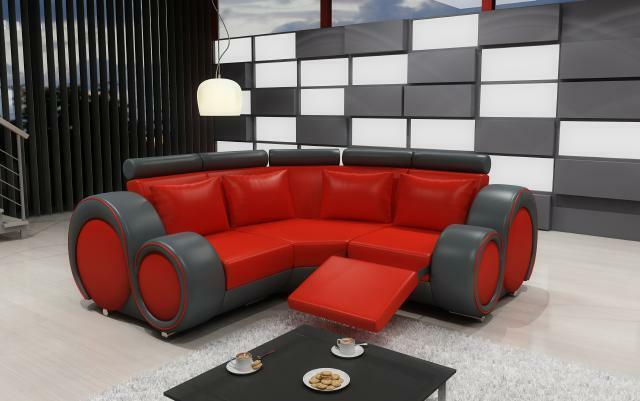 LEATHER SOFA LIVING LANDSCAPE COUCH DESIGN CORNER SOFA BERLIN SOFA SET with USB