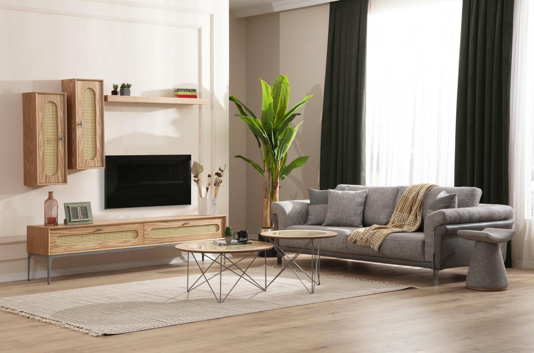 tv cabinet lowboard rtv furniture sofa 3 seater 2x coffee tables tv wall