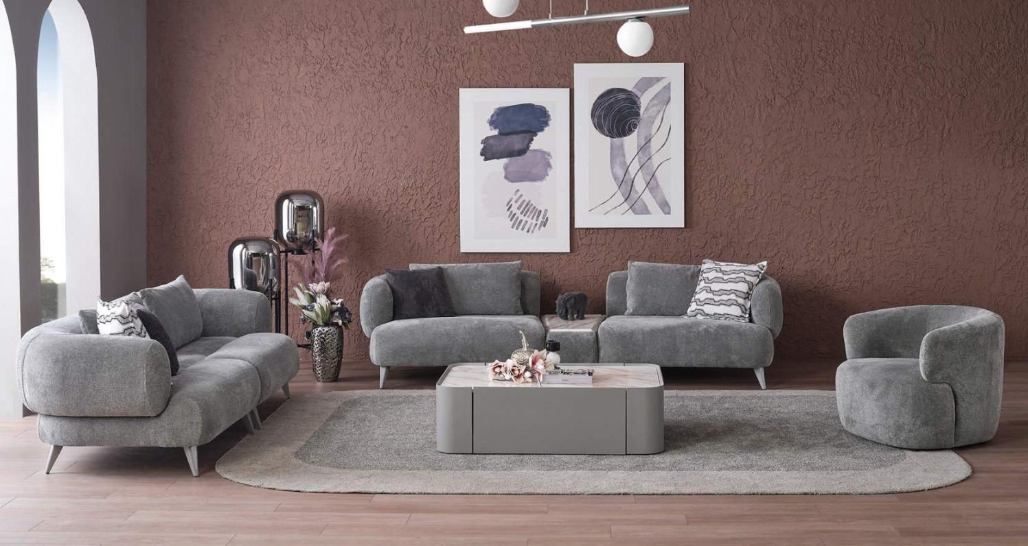 Couch Sofa Set 3+3+1 Seat Grey Sofa Luxury Furniture Living Room Couches
