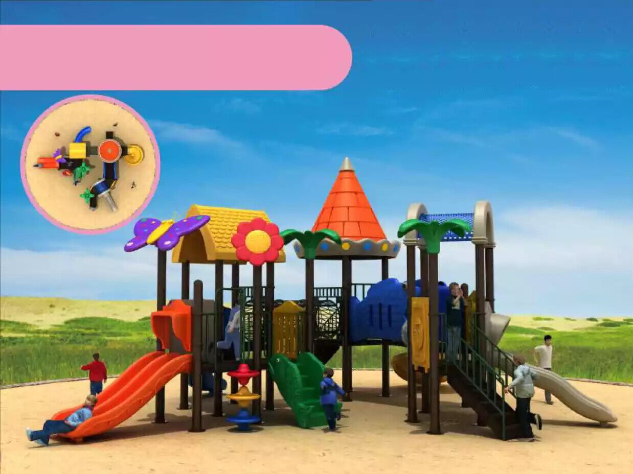 Outdoor play tower with slide jungle style entertainment children\'s playgrounds