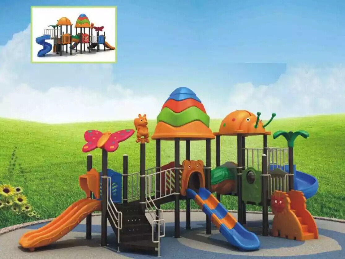 Garden playground Play tower with slide Outdoor children\'s entertainment tower