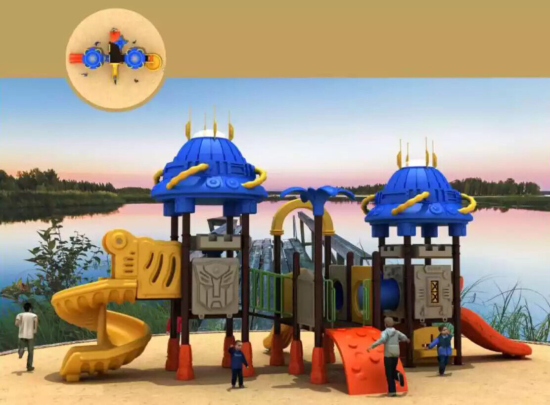 Entertainment for children Playground Outdoor slide Robot-style climbing wall