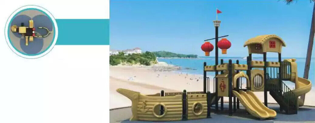 Plastic playground ship children entertainment for children outdoor playgrounds