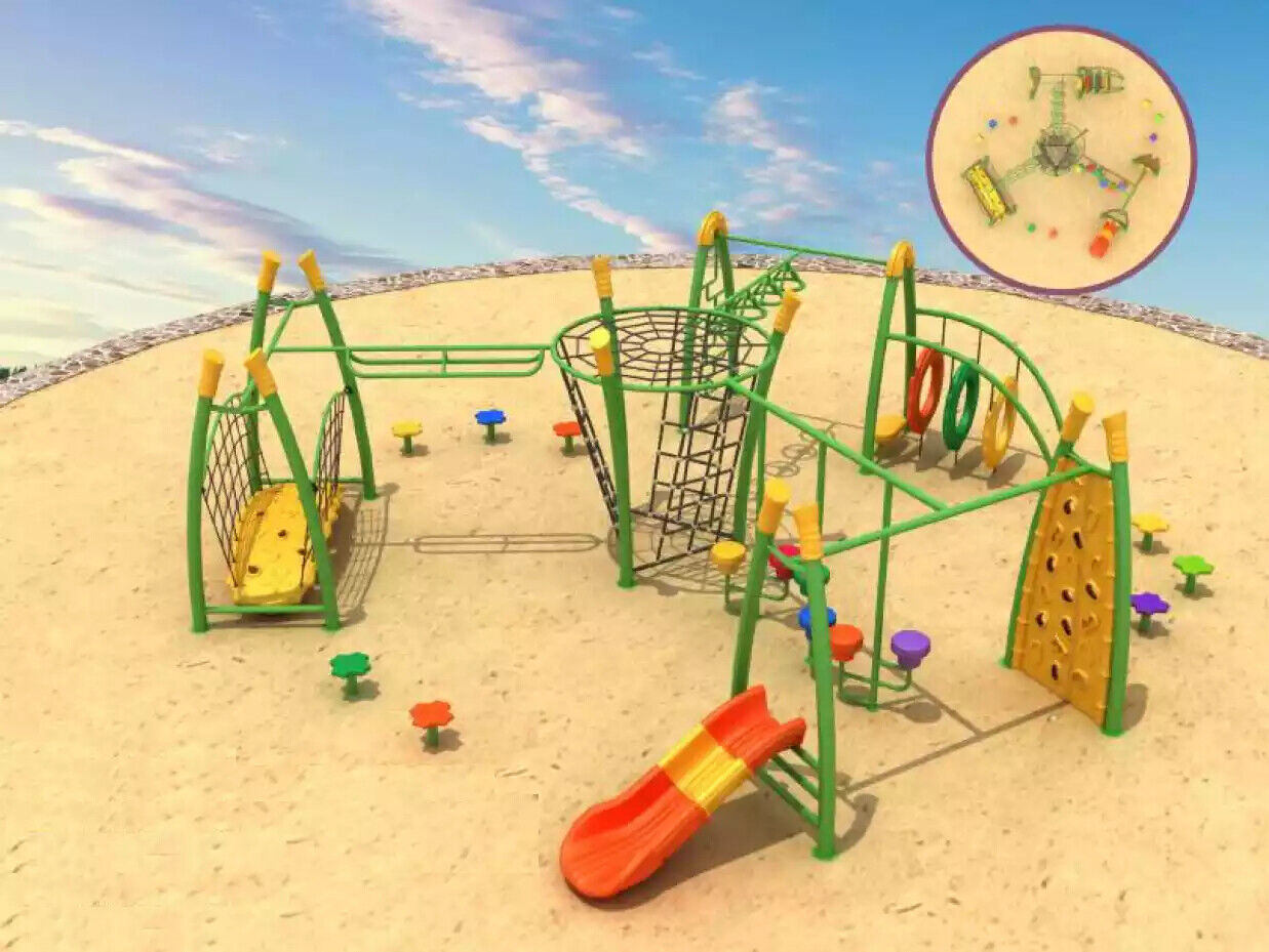 Sports ground for children Play tower Outdoor climbing wall Entertainment Playgrounds