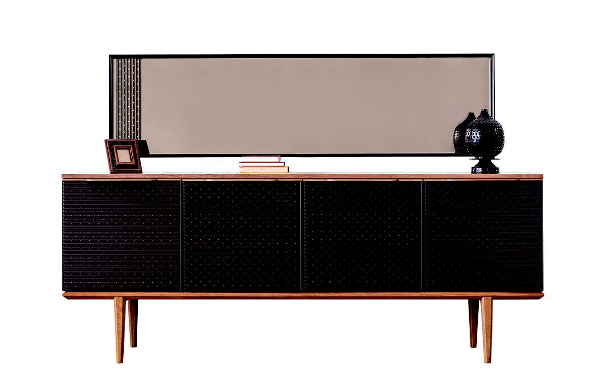 Luxury sideboard with mirror design modern chests of drawers wood furnishings